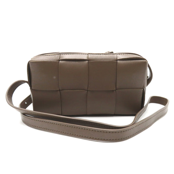 BOTTEGA VENETA Cassette mini crossbody bag Gray taupe gray leather 755031VCQC42560