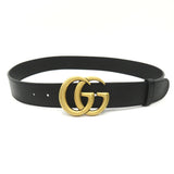 GUCCI GG Marmont leather belt Black leather 397660AAA5Z100090