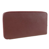 Hermes HERMES Azap Silk In Long Wallet Veau Epsom Wine Red T Women's