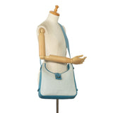 Hermes Sako Shoulder Bag Blue Toile H Women's HERMES