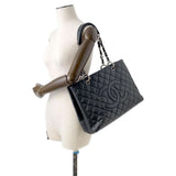 Chanel Chain Tote Bag Coco Mark Matelasse GST A50995 CHANEL Shoulder Black