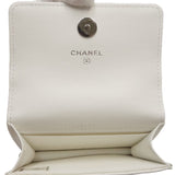 CHANEL Chanel Matelasse Coco Mark Jewel Hook AP2397 Card Case Lambskin White 180216