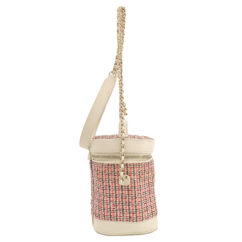 CHANEL Vanity Shoulder Bag Tweed Women's