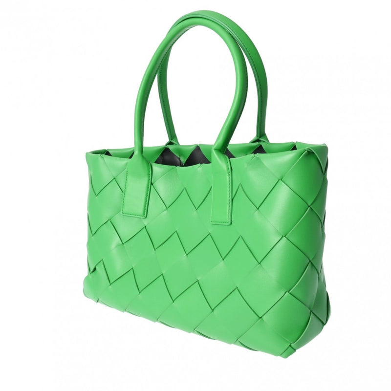 BOTTEGAVENETA Bottega Veneta Intrecciato Small Intreccio Green - Women's Lambskin Tote Bag