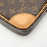 Louis Vuitton Danube Monogram Shoulder Bag, Coated Canvas, Leather, Women's, Brown, M45266