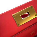 Hermes 24 Sac Vinquatre Rouge Tomato Evercolor Swift Y Stamp 2way Shoulder