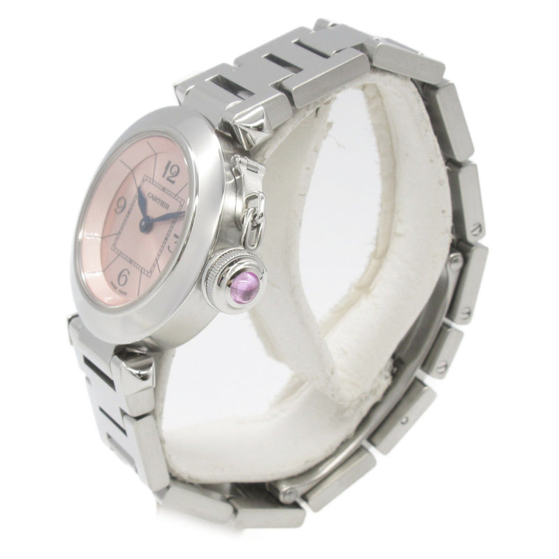 CARTIER Miss Pasha Watch Stainless Steel Ladies Pink W3140008