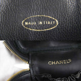 CHANEL Vanity Bag Leather Black Ladies