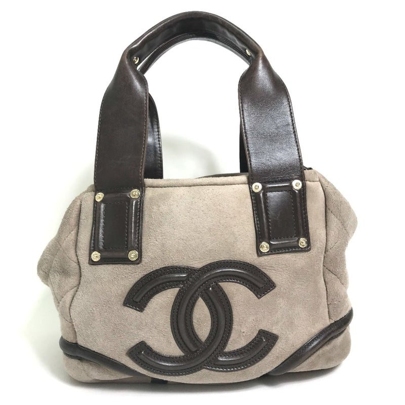 Chanel CC Mark Bag Hand Bag Tote Bag Brown GoldHardware