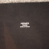 HERMES Anne Vie 40 Tote Bag White Black Tiole H canvas leather Swift leather