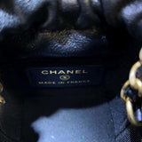 Chanel Chain Shoulder Bag Coco Mark Lambskin CHANEL Black