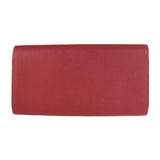 HERMES Hermes Passan Long Wallet Ever Color Rouge Grena Red Bifold X Engraved