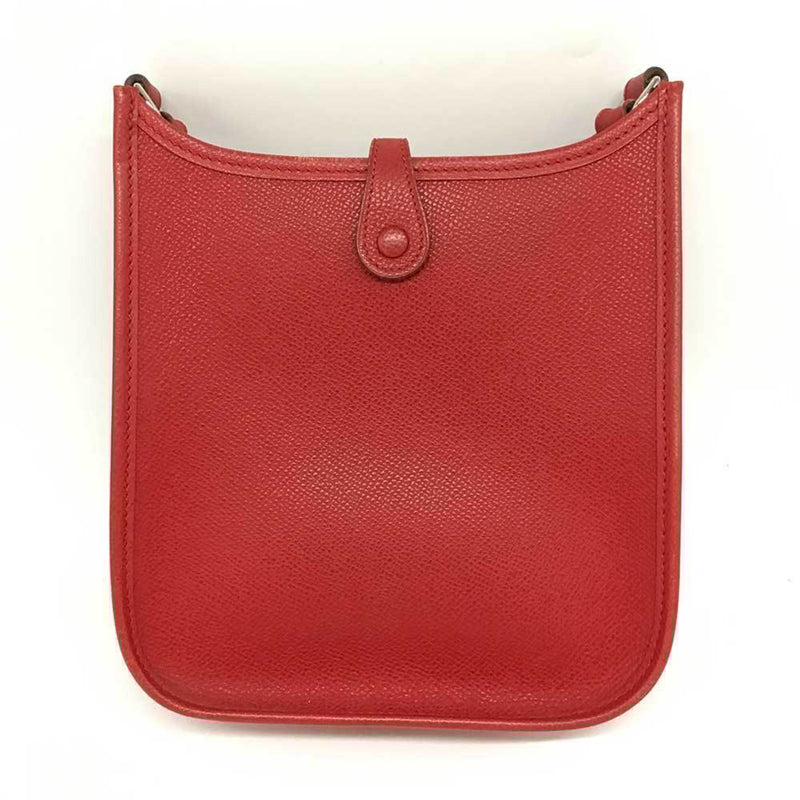 Hermes Evelyn TPM Leather Red Shoulder Bag Pochette Iconic HERMES