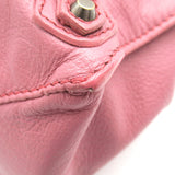 BALENCIAGA Paper bag mini Pink leather 305572