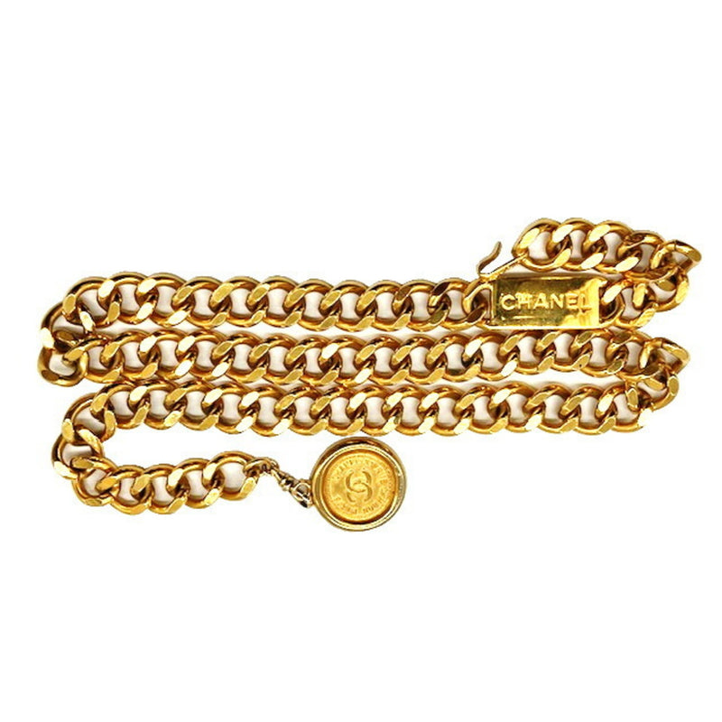 CHANEL Chanel Chain Belt Coco Mark 75cm GP Gold CC Ladies