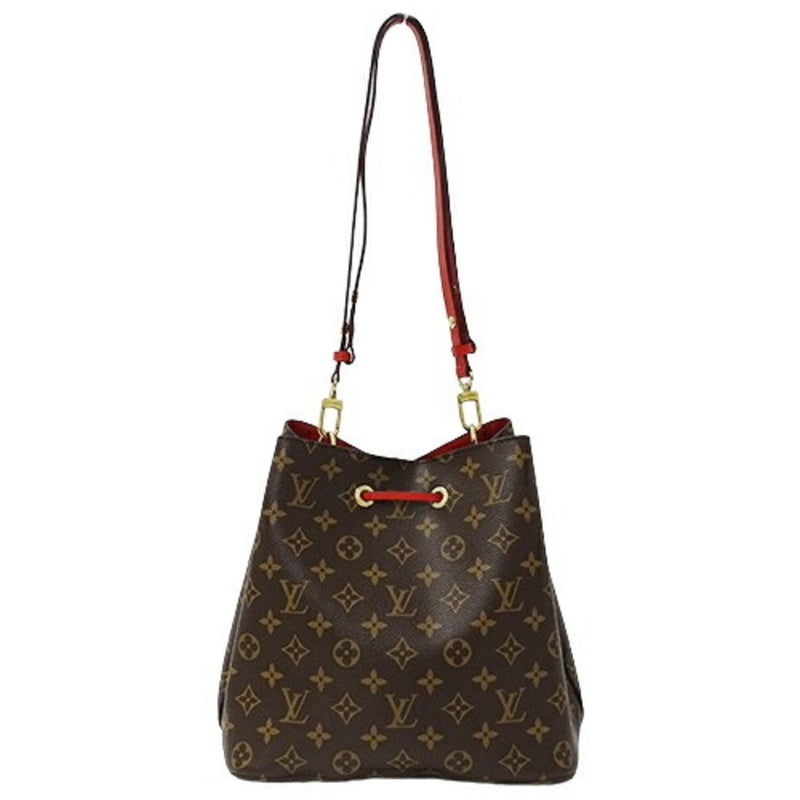 Louis Vuitton LOUIS VUITTON Bag Monogram Women's Shoulder 2way Neo Noe Coquelicot M44021 Brown Red Bucket