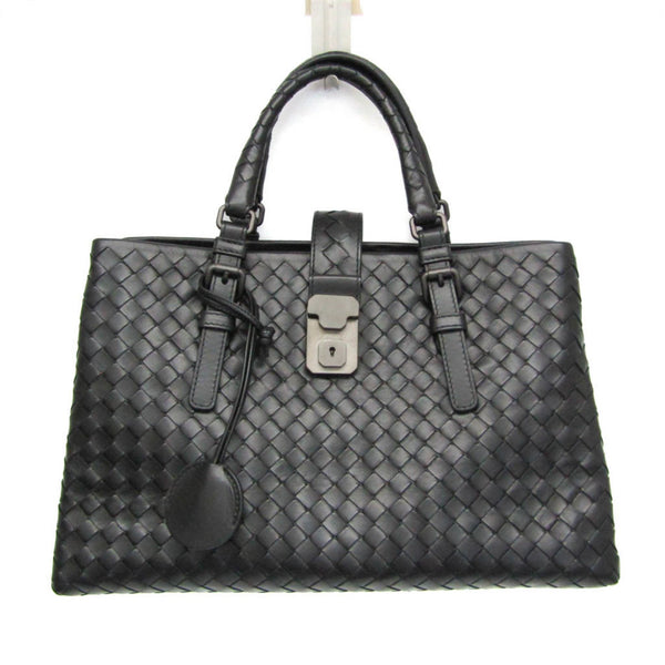 Bottega Veneta Intrecciato 337303 Women's Leather Handbag Black