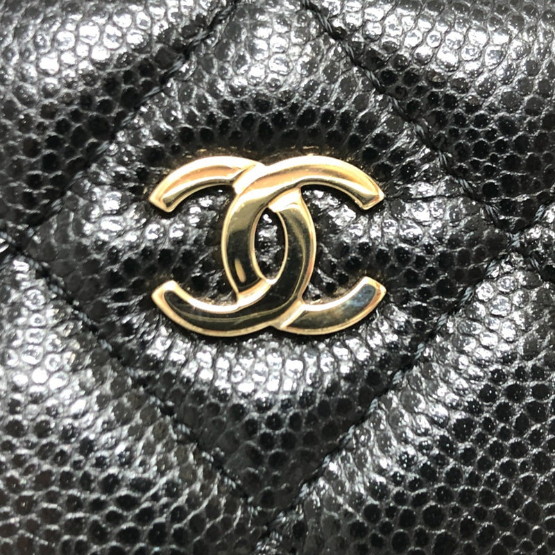 Chanel AP1341 Timeless classic line Single Chain Crossbody Shoulder Bag Black GoldHardware