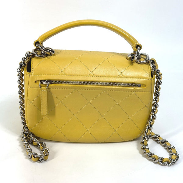 Chanel CC Mark Chain 2WAY Hand Bag Crossbody Shoulder Bag Yellow Based