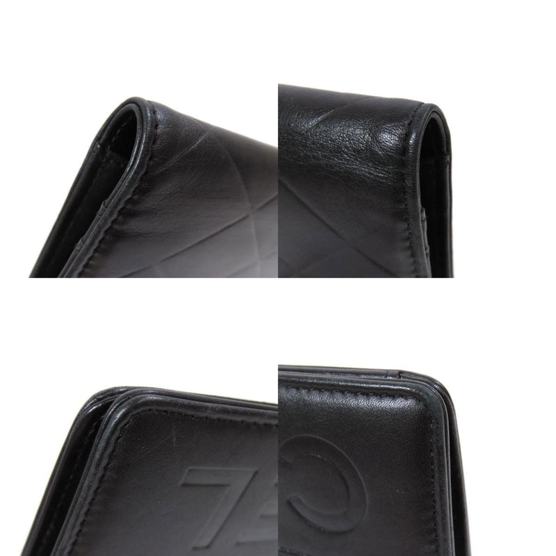 CHANEL Long Wallet Calf Leather Women's