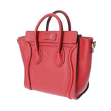 CELINE Luggage Nano Shopper Red Women's Drummed Calfskin Handbag