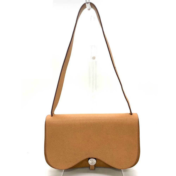 Hermes Bag Sack Colorado PM Brown x Ivory White Shoulder Horizontal Ladies Toile Ash Leather HERMES