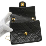 Chanel Matelasse Chain Shoulder Bag in Lambskin Black