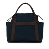 Hermes Sac de Pansage Groom Tote Bag Handbag Shoulder Navy Brown Canvas Leather Women's HERMES