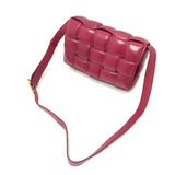 BOTTEGA VENETA Padded cassette Intrecciato Shoulder Bag wine-red GoldHardware