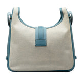 Hermes Sako Shoulder Bag Blue Toile H Women's HERMES