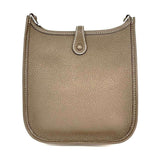 Hermes Evelyn TPM Amazon Shoulder Bag Etoupe Grey Taurillon Clemence Z Stamp HERMES