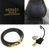 Hermes Bolide 31 Black Handbag Taurillon Women's