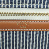 Celine Striped Shoulder Bag Canvas Women's