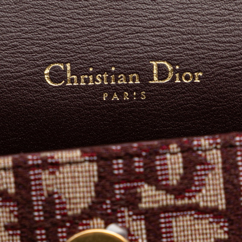 Christian Dior Dior Trotter Saddle Shoulder Waist Bag Bordeaux Wine Red Canvas Leather Women's