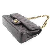 CHANEL W Flap Matelasse Chain Shoulder Bag Lambskin Black Women's