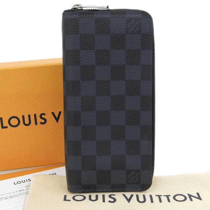 Louis Vuitton LOUIS VUITTON Damier Cobalt Zippy Wallet Vertical Round Zipper