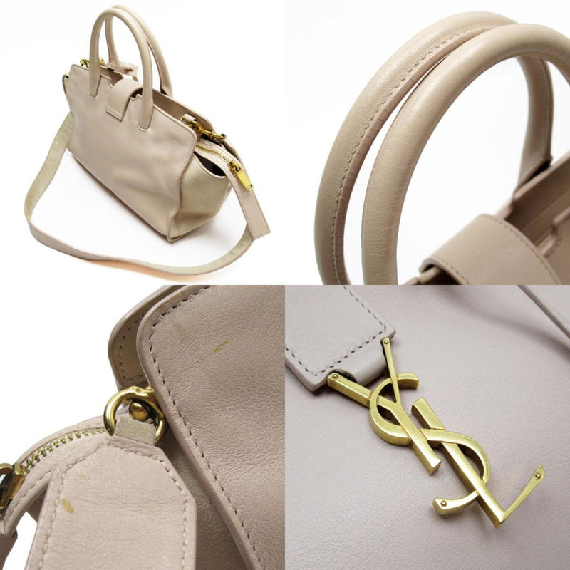 Saint Laurent SAINT LAURENT handbag shoulder bag Downtown Cabas leather light pink beige gold women's w0392a