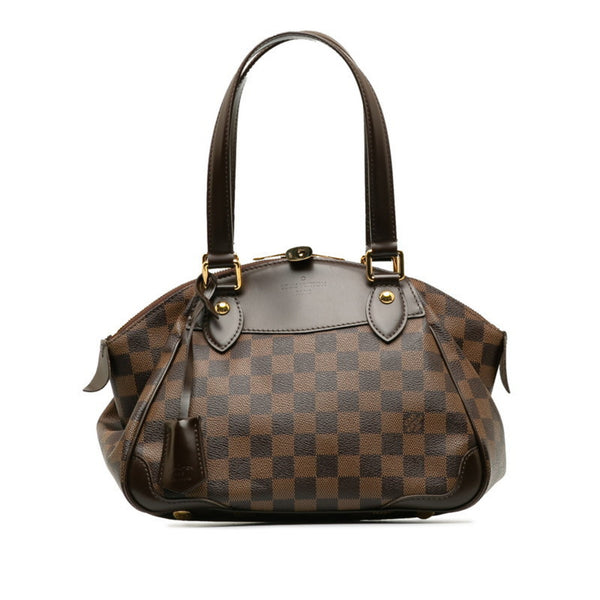 Louis Vuitton Damier Verona PM Handbag N41117 Ebene Brown PVC Leather Women's LOUIS VUITTON