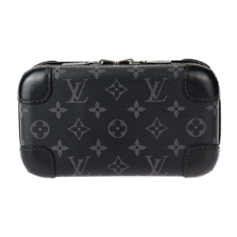 LOUIS VUITTON Louis Vuitton Horizon Clutch Shoulder Bag M45579 Monogram Eclipse Leather Black Grey Round Pochette Multi-Case