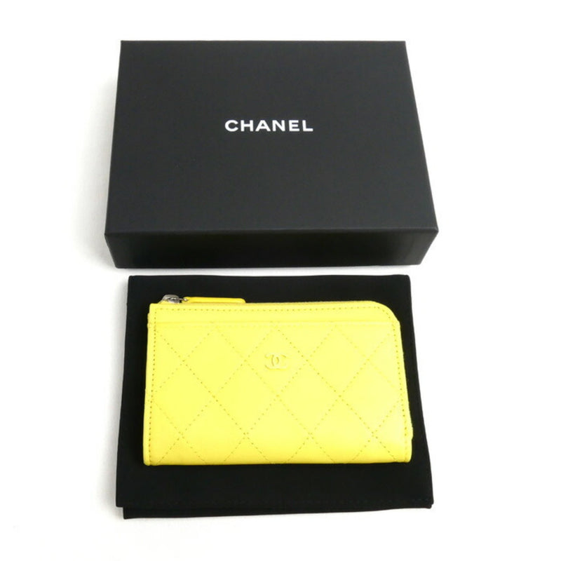 CHANEL Fragment Case Card Yellow AP3820 Women's