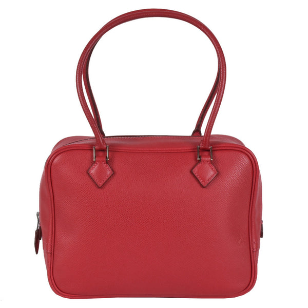 HERMES Plume 20 Handbag, Epsom leather, □H (manufactured in 2004) stamp, red