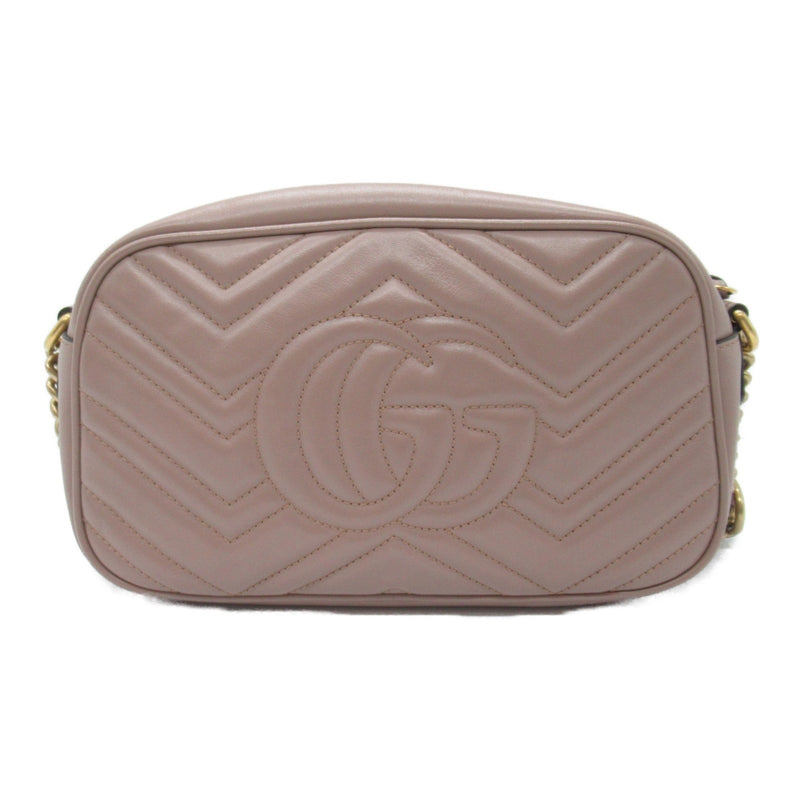 GUCCI GG Marmont Shoulder Bag Leather Women's Beige 447632