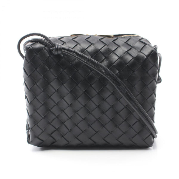 BOTTEGA VENETA Intrecciato Small Camera Bag Shoulder Leather Women's Black 723548V1G118425