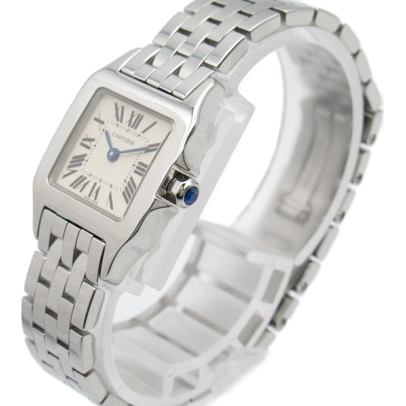 Cartier Santos Demoiselle SM Watch Stainless Steel Ladies Ivory W25064Z5