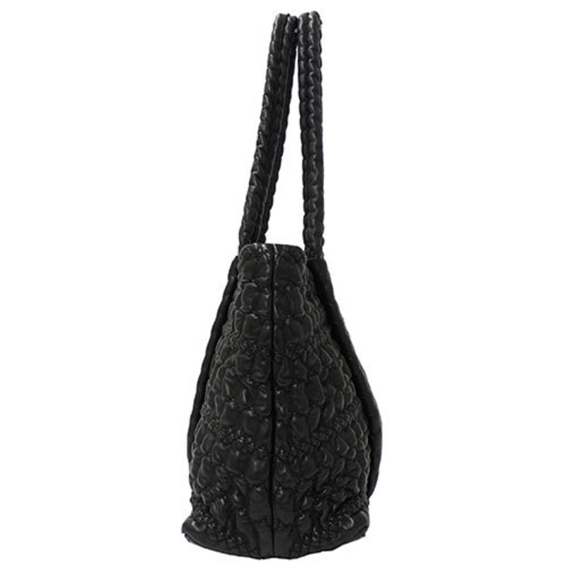 CHANEL Bubble Quilt Bag Women's Handbag Shoulder Lambskin Black