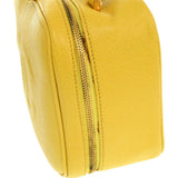 Chanel Caviar Skin Yellow Coco Mark 5th Series Vanity Bag Shoulder 0038 CHANEL