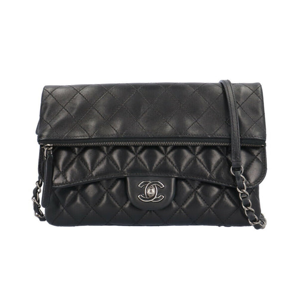 Chanel Matelasse Shoulder Bag Leather Black Women's CHANEL 2way