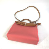 Hermes 2WAY Hand Bag pink Brown