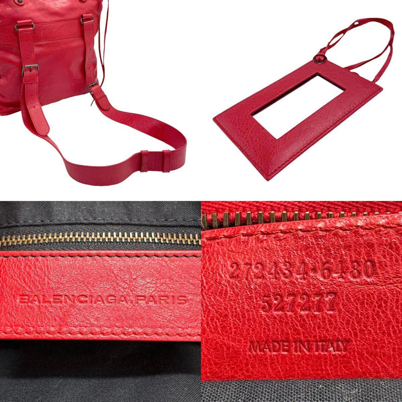 BALENCIAGA Shoulder Bag Leather Red Men's Women's 272434 z1040