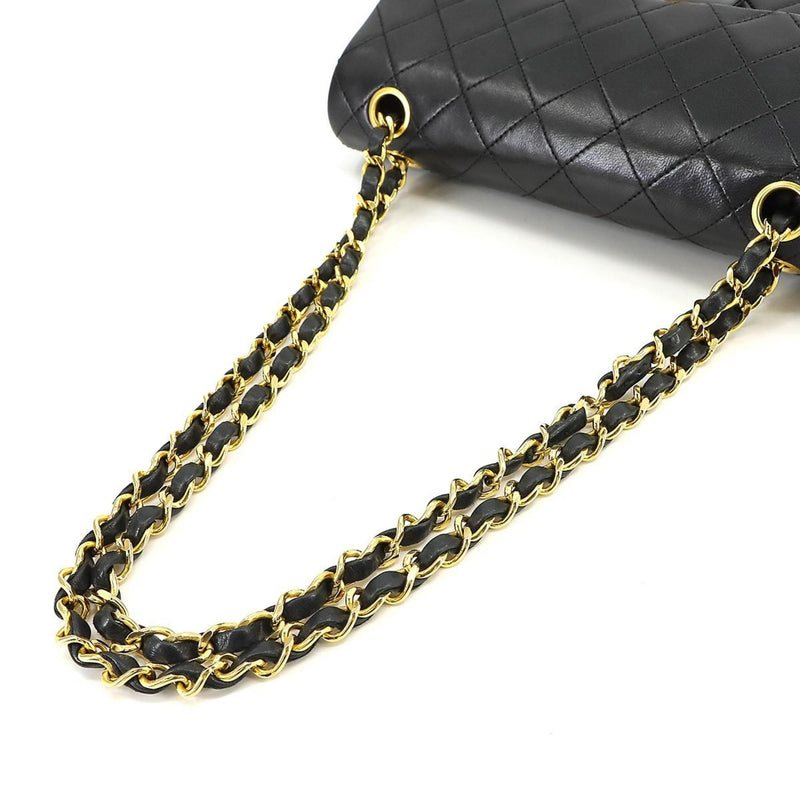 CHANEL Matelasse 23 Chain Shoulder Bag Leather Black A01113 Gold Hardware